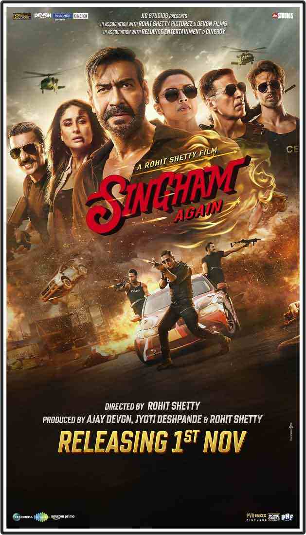 Singham Again 2024 Hindi Movie 1080p | 720p | 480p BluRay ESub Downlaod - Moral Story