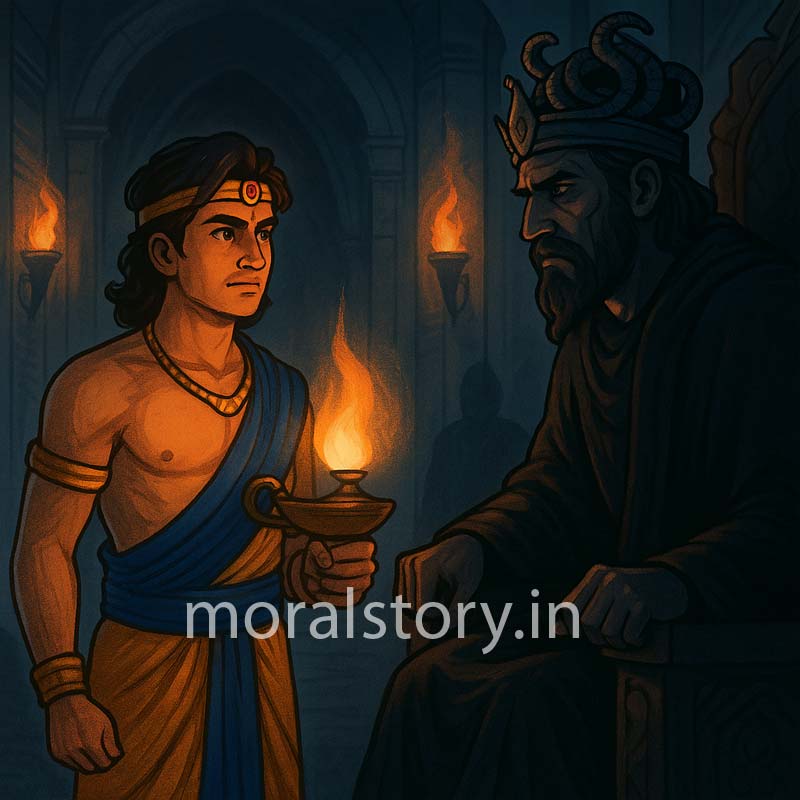 राजा रानी की कहानी भाग 4 , Raja Rani Story Part 4 in Hindi & English , अंधकार के राजा का रहस्य, raja rani ki kahani, raja rani story in hindi, motivational story in hindi, bedtime story, dhairyasen story, hindi english kahani, moralstory.in stories, children's story, अंधकार का राजा, राजा रानी की हिंदी कहानी, courage story in hindi, hindi fairy tale