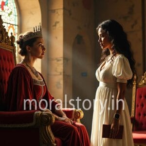 राजा की मूर्ख रानी और बुद्धिमान दासी की कहानी | Moral & Clever Story in Hindi & English