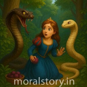 दो साँप और राजकुमारी, दो साँपों की कहानी, Panchatantra story in Hindi, moral story in hindi, animal stories, राजकुमारी की कहानी, moralstory.in, हिंदी नैतिक कहानियाँ