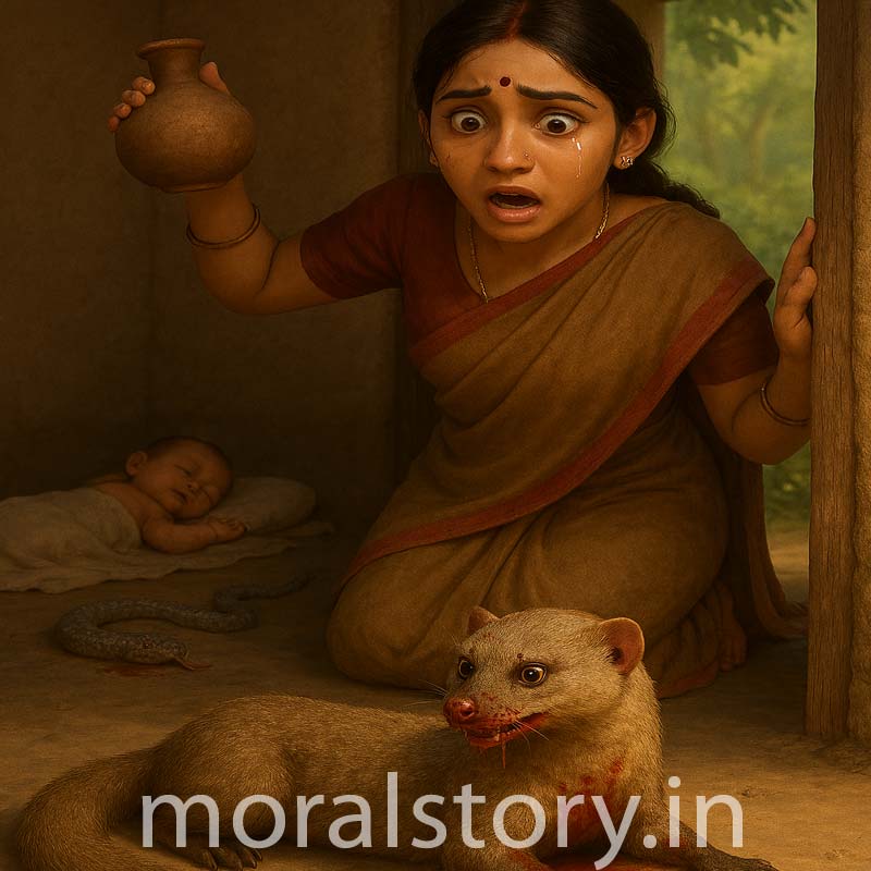 वफादार नेवला कहानी, पंचतंत्र की कहानियाँ, नैतिक कहानी हिंदी में, बच्चों की प्रेरणादायक कहानी, पंचतंत्र बाल कहानियाँ, moral story in Hindi, faithful mongoose story, moralstory.in