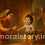 दामोदर लीला की कहानी, Krishna Damodar leela, यशोदा कृष्ण को बांधना, श्रीकृष्ण बाल लीलाएँ, नटखट कान्हा की कथा, Radha Krishna stories, moralstory.in