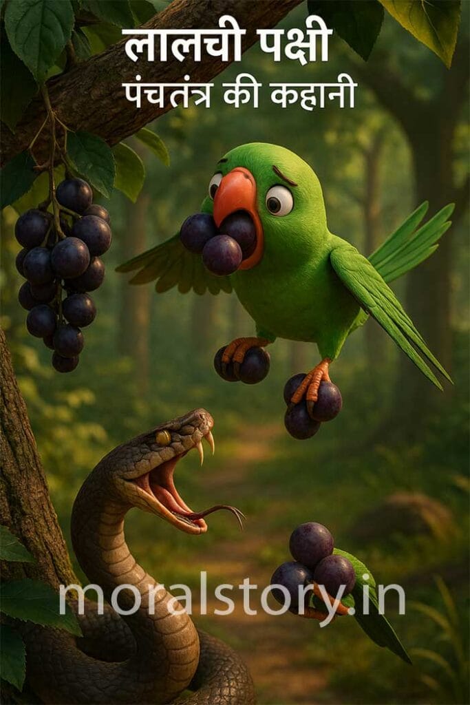 लालची पक्षी कहानी, पंचतंत्र की कहानियाँ, greedy bird story in hindi, moral story in hindi, बच्चों की कहानियाँ, greedy bird panchatantra, moralstory.in