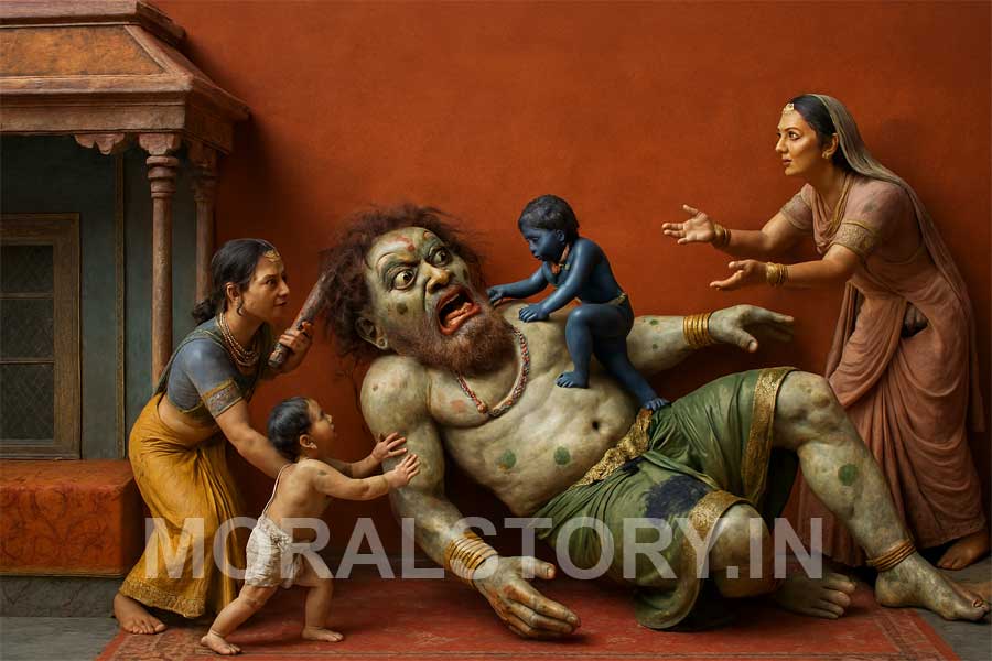 कृष्ण और पूतना की कहानी, Putana Vadh story in Hindi, Krishna and Putana story, बाल कृष्ण की कथा, Krishna childhood stories, moral stories India, पूतना वध