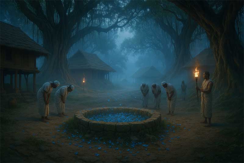 Kantara Tulu folklore story, Kantara true story, Kantara Devakund legend, disappearing well story, Tulu mythology, Panjurli Daiva story, Bhoota Kola ritual, Kantara moral story, Indian folk tales, Kantara legend explained, moralstory.in