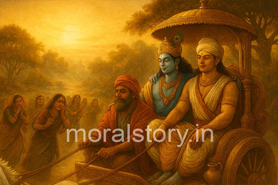 मथुरा प्रस्थान कहानी, Krishna Mathura Prasthan, कंस वध कथा, moralstory.in, Krishna Kansa Vadh story, Radha Krishna story in Hindi, श्रीकृष्ण की यात्रा