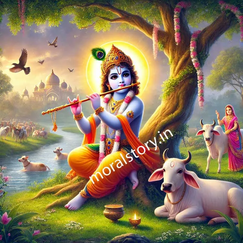 श्रीकृष्ण की बाल लीलाएँ – माखन चोर से गोवर्धन लीला तक की प्रेरणादायक कथा 1 Sri Krishna's childhood pastimes , Lord Krishna's teachings , Inspirational stories of Krishna , Makhan Chor Krishna , Krishna and Story of Kaliya Naag , Story of Govardhan Leela , Moral Stories in Hindi, श्रीकृष्ण की बाल लीलाएँ , भगवान कृष्ण की शिक्षाएँ, कृष्ण की प्रेरणादायक कहानियाँ, माखन चोर कृष्ण, कृष्ण और कालिय नाग की कथा, गोवर्धन लीला की कहानी