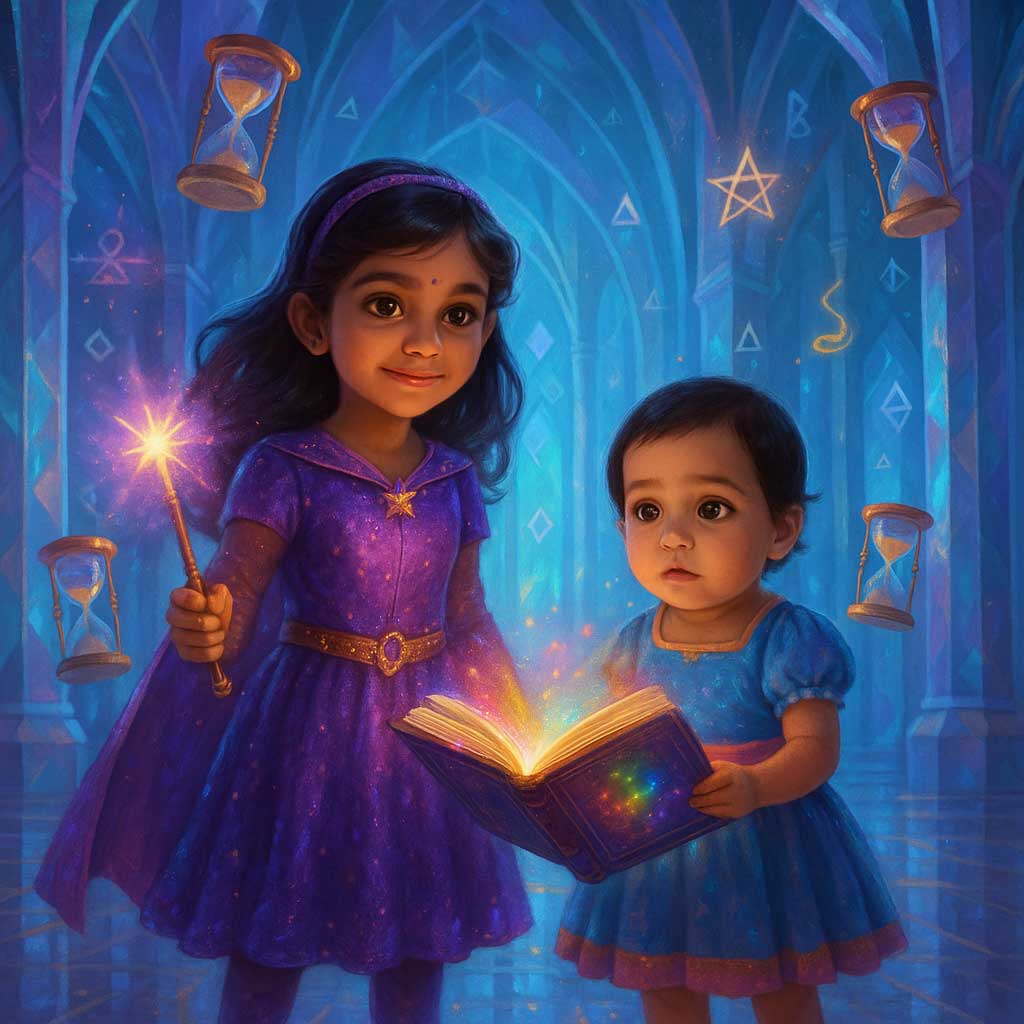 magical story for kids, Amaira and Duggu series, Crystal Palace adventure, Hindi English kids moral story, fantasy story for children, Indian superhero kids, final magical mystery, moral story in Hindi and English