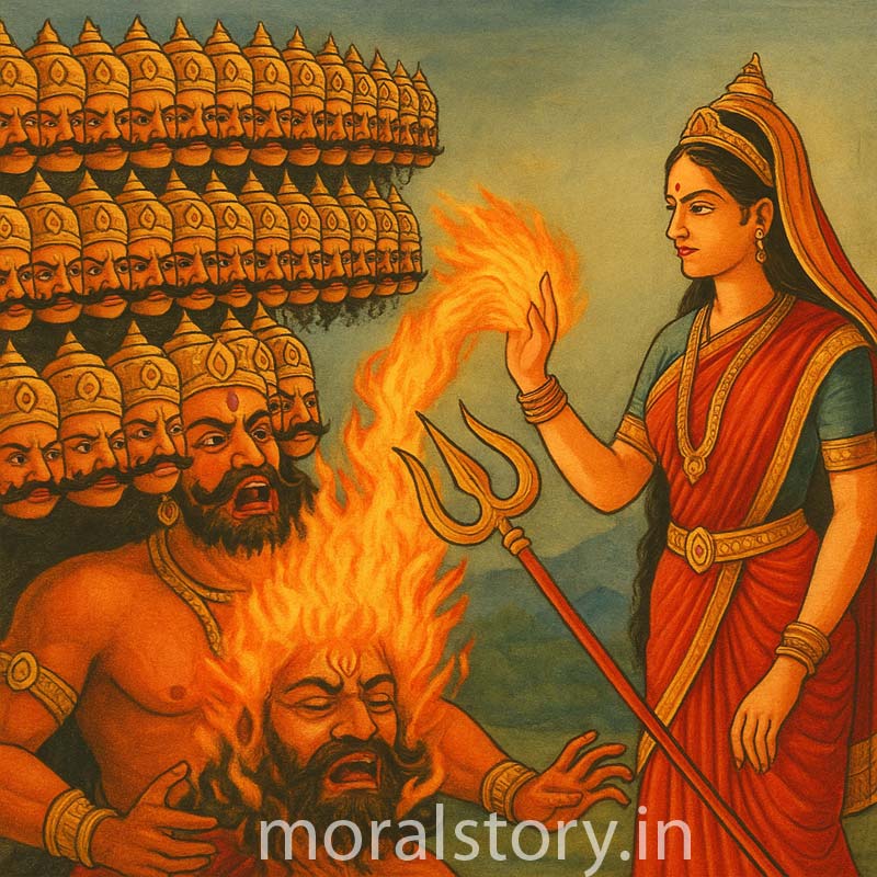 सीता माता की शक्ति, हज़ार सिर वाला रावण, sita mata ki kahani, sita vs ravan, sita mata power, moral stories in hindi and english, dharmik kahaniyan, sita mata ki leela, powerful women in mythology