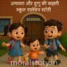 अमायरा और डुग्गू की कहानी, स्कूल एडवेंचर स्टोरी, बच्चों की नैतिक कहानी, हिंदी इंग्लिश में बच्चों की कहानी, school adventure moral story, amaira duggu story, kids hindi english story, moralstory.in