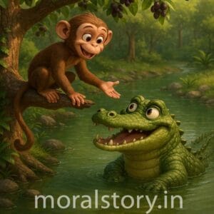 बंदर और मगरमच्छ की कहानी – पंचतंत्र की नैतिक कहानी