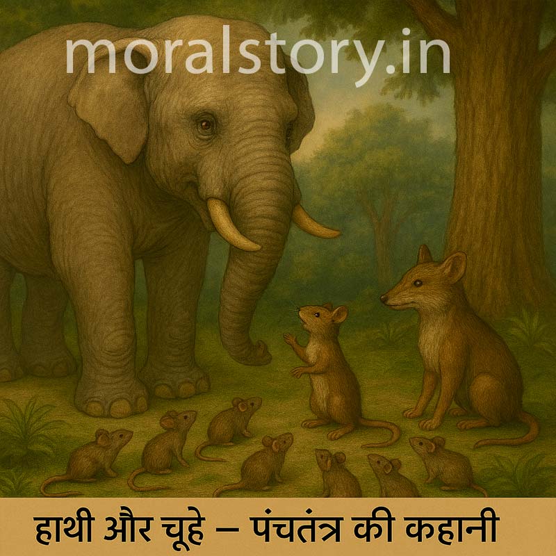 हाथी और चूहे कहानी, पंचतंत्र कहानियाँ, नैतिक कहानी हिंदी में, moral story in Hindi, Hindi motivational story, Panchatantra tales, moralstory.in