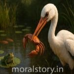 सारस और केकड़ा कहानी, पंचतंत्र कहानियाँ, नैतिक कहानी हिंदी में, बच्चों की प्रेरणादायक कहानी, धोखा और बुद्धिमानी की कहानी, crane and crab story, moralstory.in, Hindi moral stories, पंचतंत्र सारस की कहानी