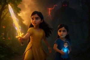 Amaira Duggu Magic Series Part 19, अंधकार का साया, प्रकाश की तलवार, बच्चों की जादुई कहानियाँ, destiny battle story, fantasy adventure for kids, moral values stories, moralstory.in