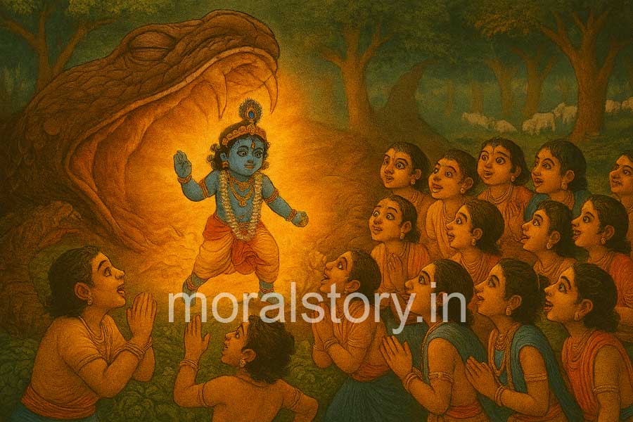कृष्ण और अघासुर की कहानी, Aghasura Vadh story, Krishna kills serpent demon, श्रीकृष्ण की बाल लीलाएँ, Radha Krishna stories