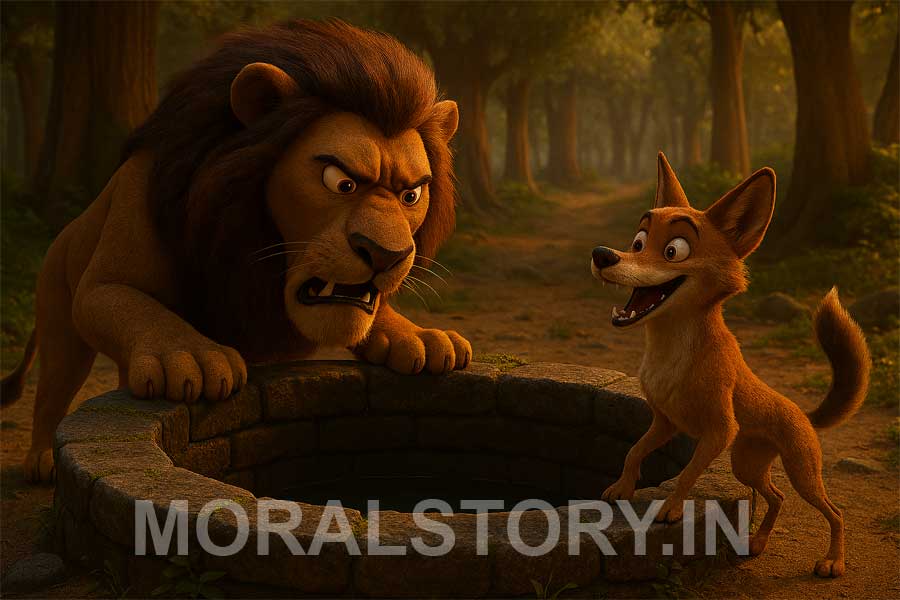 चतुर सियार कहानी, पंचतंत्र की कहानियाँ, Clever Jackal Panchatantra Story, moral stories in hindi, moralstory.in, बच्चों की कहानियाँ, बुद्धिमानी की कहानी