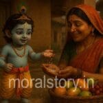 कृष्ण और फल विक्रेता की कहानी, Krishna and fruit seller story in Hindi, Krishna childhood leela, Radha Krishna stories, Shri Krishna moral story, बाल लीलाएँ श्रीकृष्ण, कृष्ण की कथाएँ moralstory.in