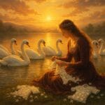 The Six Swans story, छः हंसों की कहानी, The Six Swans story in Hindi, moral story about patience, fairy tale with moral, Brothers Grimm story in hindi, story of love and sacrifice, inspirational fairy tale, children story moralstory.in