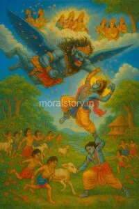 श्रीकृष्ण और व्योमासुर वध की कथा | Krishna Vyomasura Vadh Story 1 व्योमासुर वध कहानी, Krishna Vyomasura Vadh, श्रीकृष्ण की बाल लीलाएँ, Radha Krishna stories, Krishna Leela in Hindi, Vyomasura Vadh Story, Krishna Vyomasura Vadh, Sri Krishna's Child Leela, moralstory.in, Radha Krishna stories, Krishna Leela in Hindi