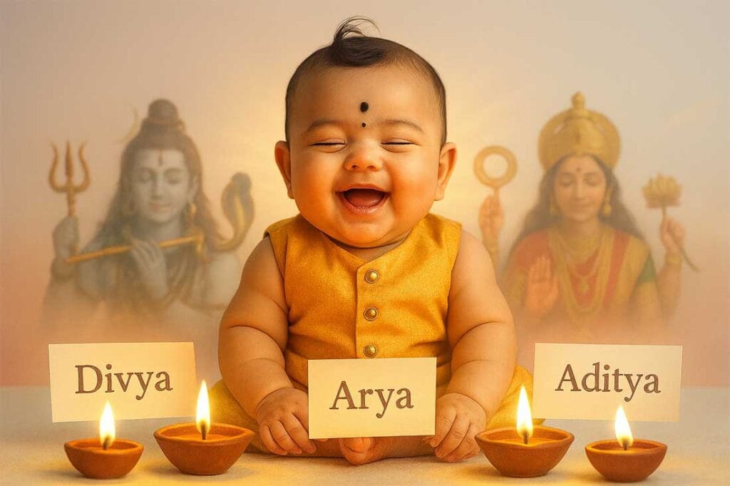 baby names ending with ya, Indian names ending in ya, girl names ending with ya, Hindu baby boy names ending with ya, modern Indian names 2025, Sanskrit names ending with ya, moralstory.in baby names