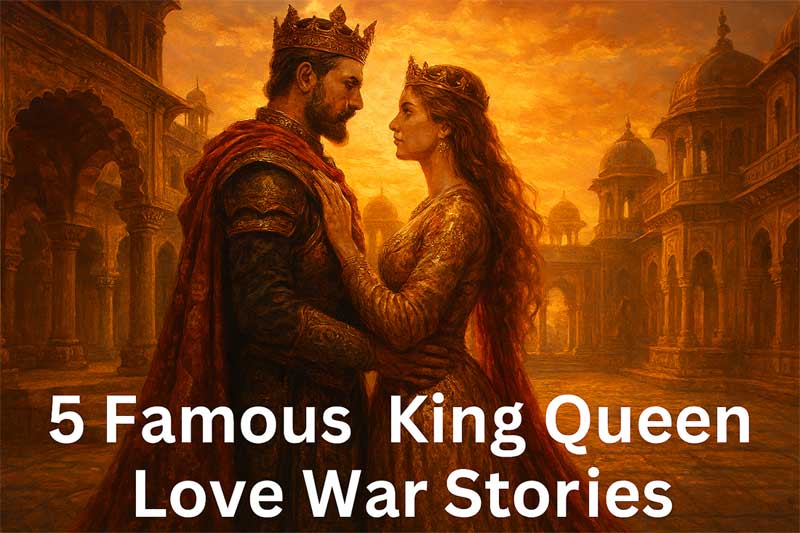 राजा और रानी के बीच प्रेम-युद्ध , 5 चिर-प्रसिद्ध प्रेम-कहानी, Raja Rani love story in Hindi, historical romantic stories in Hindi, famous Indian love tales, king queen love war stories, moral love stories in Hindi and English, ancient romantic stories, raja rani prem kahani