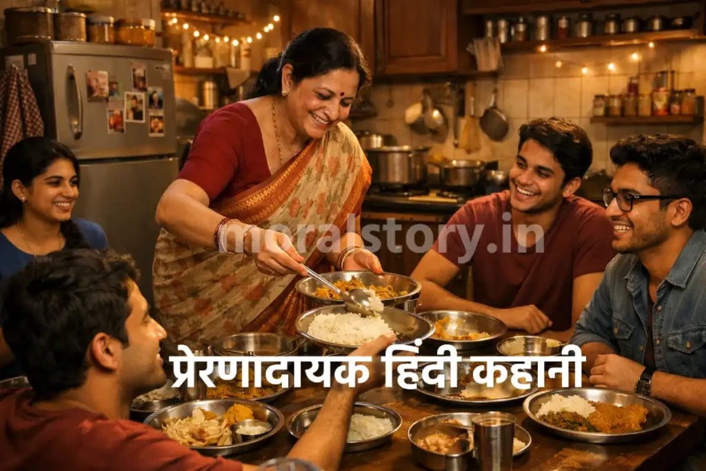 28 दिन वाला मेस नियम, प्रेरणादायक हिंदी कहानी, life lesson story hindi, PG वाली आंटी की कहानी, emotional hindi story, motivational story in hindi, middle class life story, भोजन की कदर कहानी, moral story hindi, जीवन की सीख देने वाली कहानी, खाना और रिश्तों की अहमियत, PG मेस की प्रेरणादायक कहानी, सुविधा की आदत पर कहानी, gratitude moral story hindi, students life story hindi, जीवन में संतोष का महत्व, खाने की कदर करने की कहानी, emotional family type story hindi