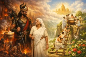 स्वर्ग और नरक की कहानी, प्रेरक हिंदी कहानी, कर्म का फल कहानी, मोटिवेशनल स्टोरी हिंदी, धार्मिक कहानी हिंदी, जीवन की सीख