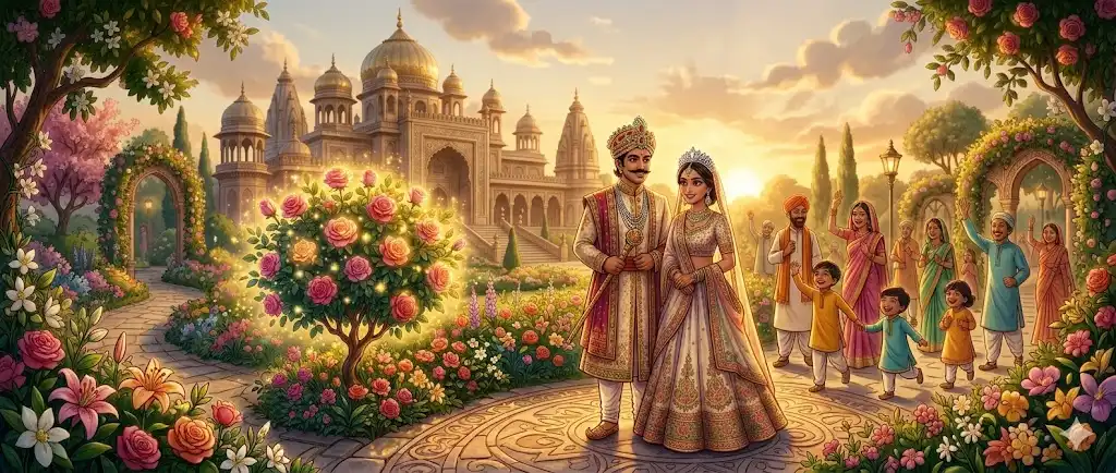 राजा रानी की कहानी: दयालु रानी और जादुई गुलाब 1 राजा रानी की कहानी: दयालु रानी और जादुई गुलाब