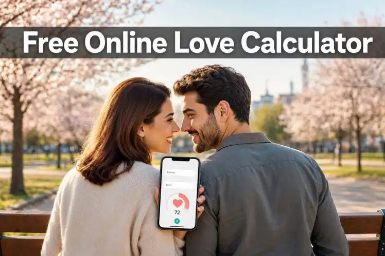 Love Calculator Online, Love Percentage Calculator, Love Name Match Test, Name Compatibility Calculator
