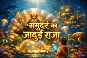 समुंदर का जादुई राजा, Hindi Kahaniya, हिंदी कहानी, बच्चों की कहानी, जादुई कहानी, समुद्र की कहानी, fantasy story in Hindi, moral story Hindi, kids story Hindi, bedtime story Hindi, magical king story, ocean king story, environmental story for kids, fairy tale Hindi, Hindi moral kahani, children's Hindi story, educational Hindi story, nature story Hindi, magical adventure story